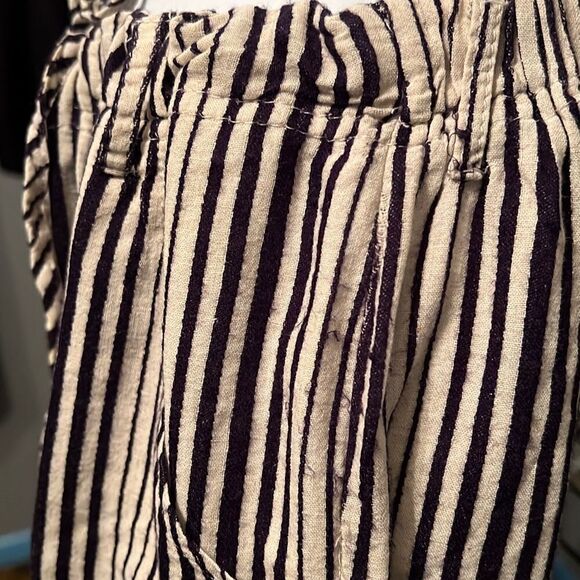 Just Living Women Drawstring Palazzo Striped Pants Button and Zip Closure Small - Picture 5 of 7